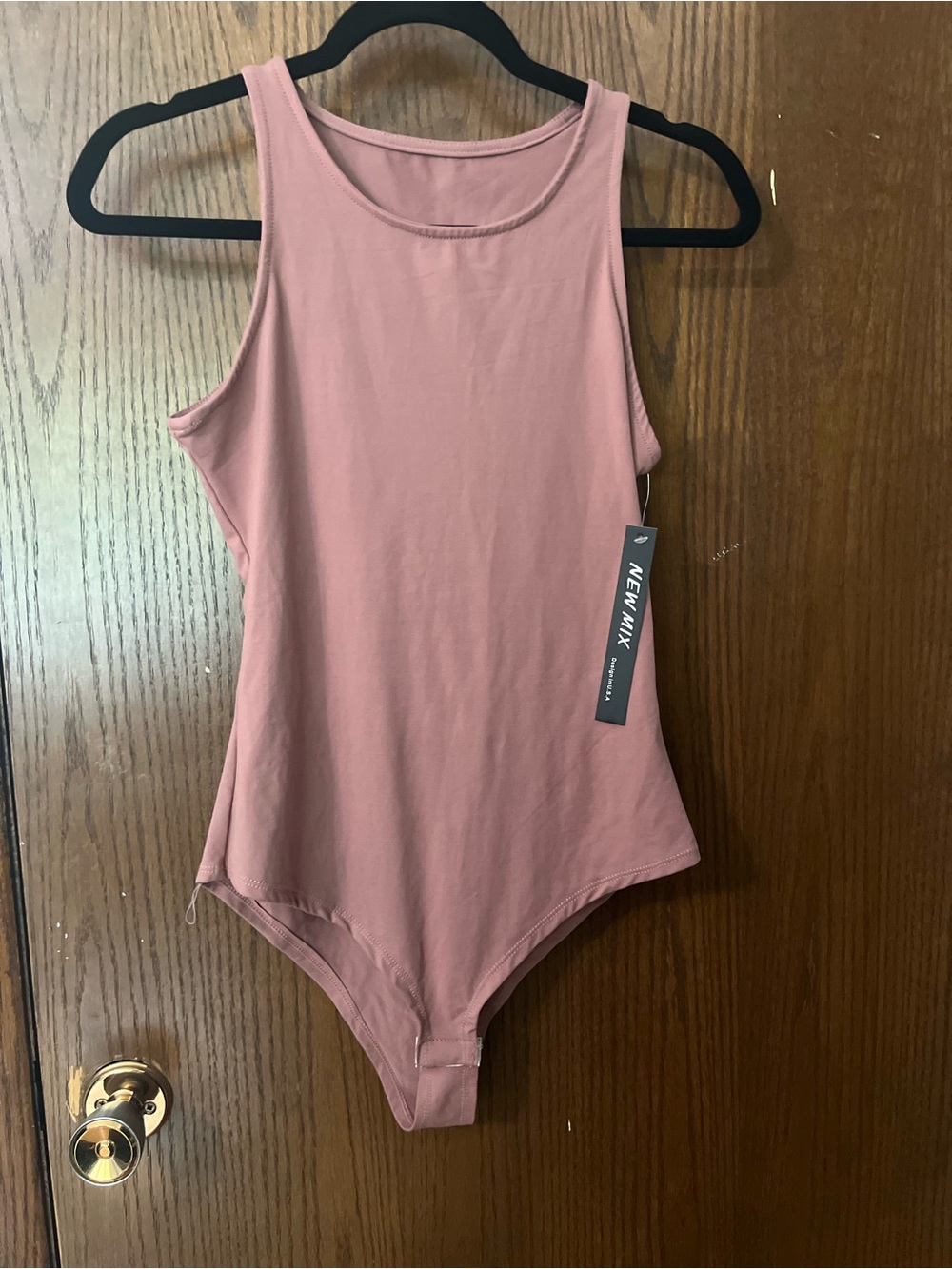 New Mix Women Sleeveless One-Piece Bodysuit in Rose